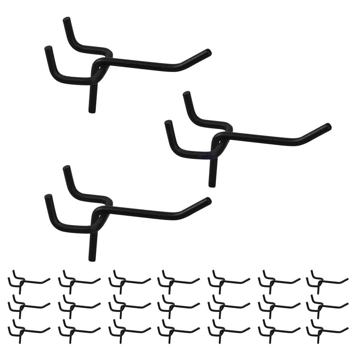 #HOOK-247 24 Pcs Small Metal Black Pegboard Hooks Hanger 2.6 Inch for Hanging Jewelry, Scarf, hat, Key, and mask