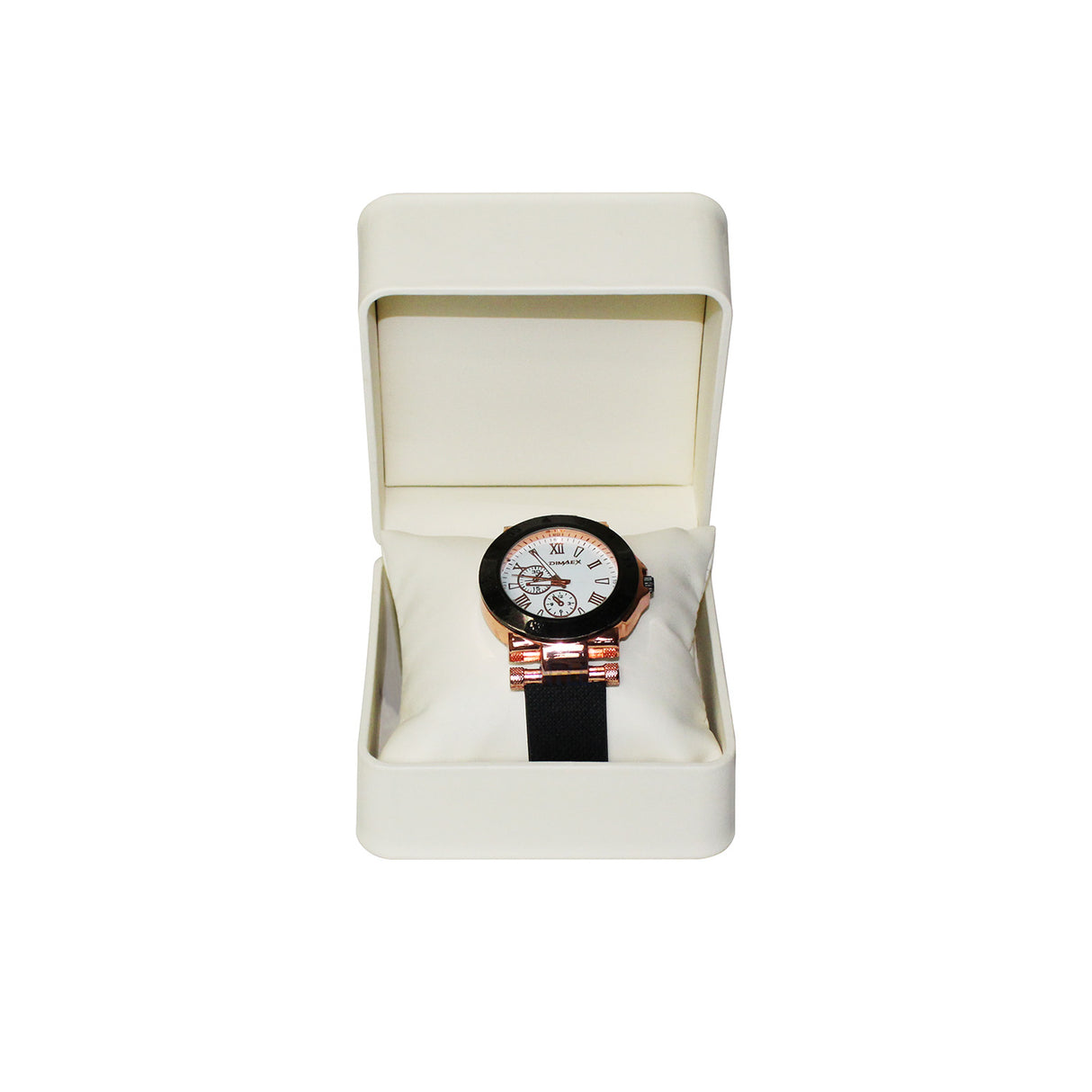 #JLW8-L32 Cream Faux Leather Pillow Bracelet/Watch Box