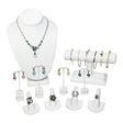 10 Pcs Jewelry Display Set, Necklace Display Bust, Bracelet Stand Earring Organizer Ring Holder 