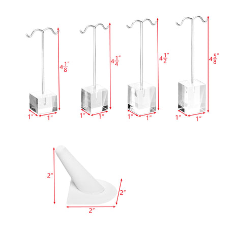 10 Pcs Jewelry Display Set, Necklace Display Bust, Bracelet Stand Earring Organizer Ring Holder 
