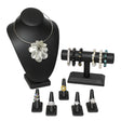 Versatile Premium Black Faux Leather Jewelry Display Set
