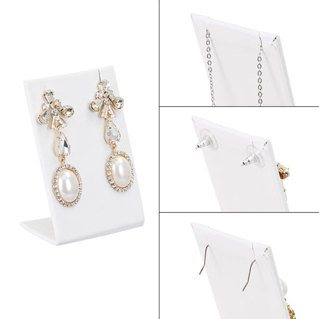 9 Pcs Jewelry Display Set,  Premium White Faux Leather