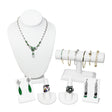 6 Pcs Jewelry Display Set, Premium White Faux Leather
