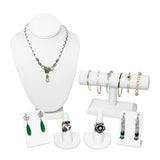 6 Pcs Jewelry Display Set, Premium White Faux Leather