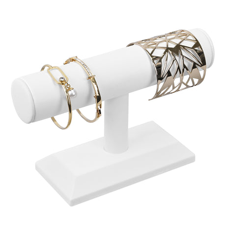 6 Pcs Jewelry Display Set, Premium White Faux Leather