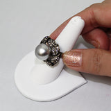6 Pcs Jewelry Display Set, Premium White Faux Leather