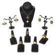 Versatile Premium Black Faux Leather Jewelry Display Set 