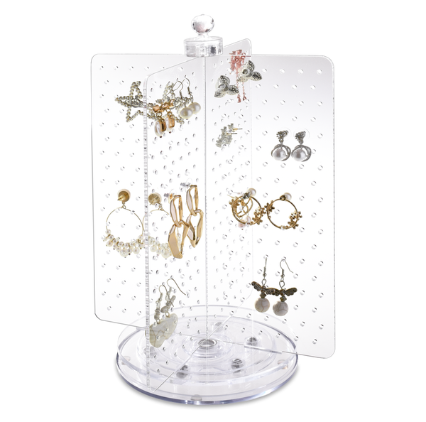 Acrylic Rotating 216 Pairs Jewelry Earring Display