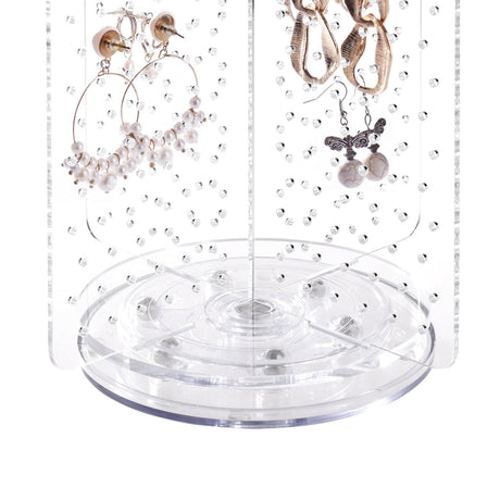 Acrylic Rotating 216 Pairs Jewelry Earring Display