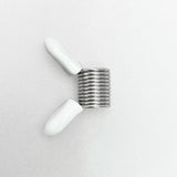 8pcs 0.47inch Stainless Steel Bead Stoppers With White Handle