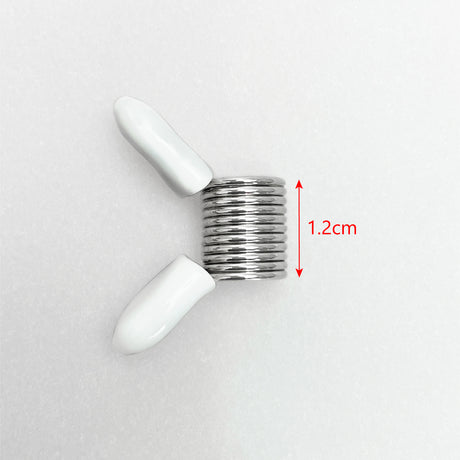 8pcs 0.47inch Stainless Steel Bead Stoppers With White Handle