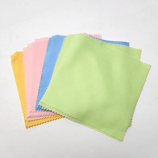 20 Multi-Colored Microfiber Cloths, Ideal for Cleaning Eyeglasses, Cameras, Laptops & More