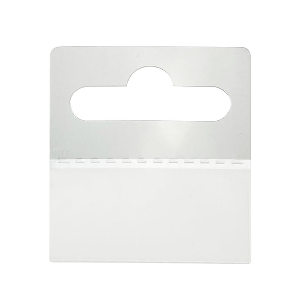 100 clear sticky hang tabs and slot hang tags with self-adhesive.