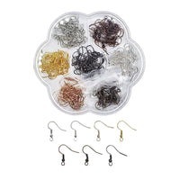 #LD37270 140pcs Jewelry Metal base Finding of 19mm x20mm Earring Hooks 7 Colors