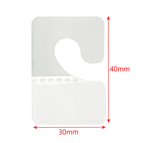 100 pieces of self-adhesive hang tabs/hooks in J-Hook folding style, colored in white 