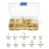 #LD73468G Gold-Colored Metal Base DIY Jewelry Findings Set with Organizer Case