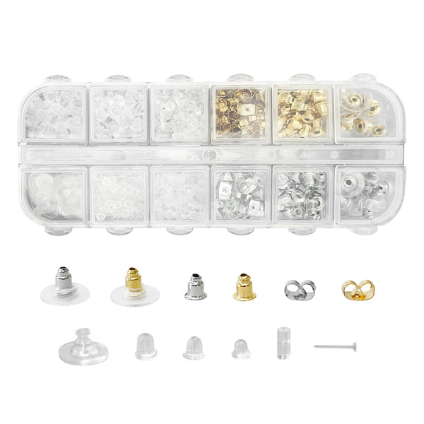 12 different earring backs kit and contains 600pcs