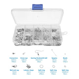 #LD86271S Silver-Colored Metal Base DIY Jewelry Findings Set with Organizer Case