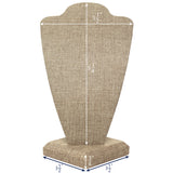 #ND-1021N-N3 Gray Burlap Linen Necklace Display Bust