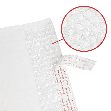  Poly Bubble Mailers, Padded Envelopes Self-Adhesive, White