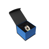 #PF2W-BL Deluxe Blue Paper Bracelet/Watch Box