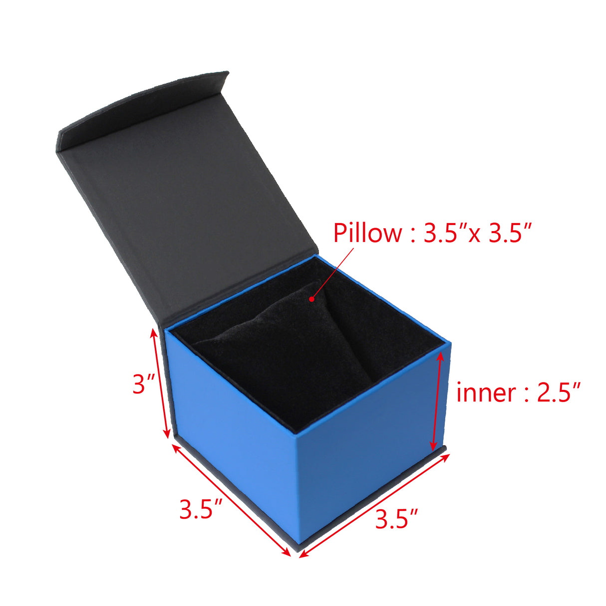 #PF2W-BL Deluxe Blue Paper Bracelet/Watch Box