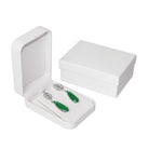 #RCE9 Round Corner Style Faux Leather Pendant Earring Box with 2 pcs Packer