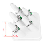 White Faux Leather 5 Finger Ring Display -Nile Corp