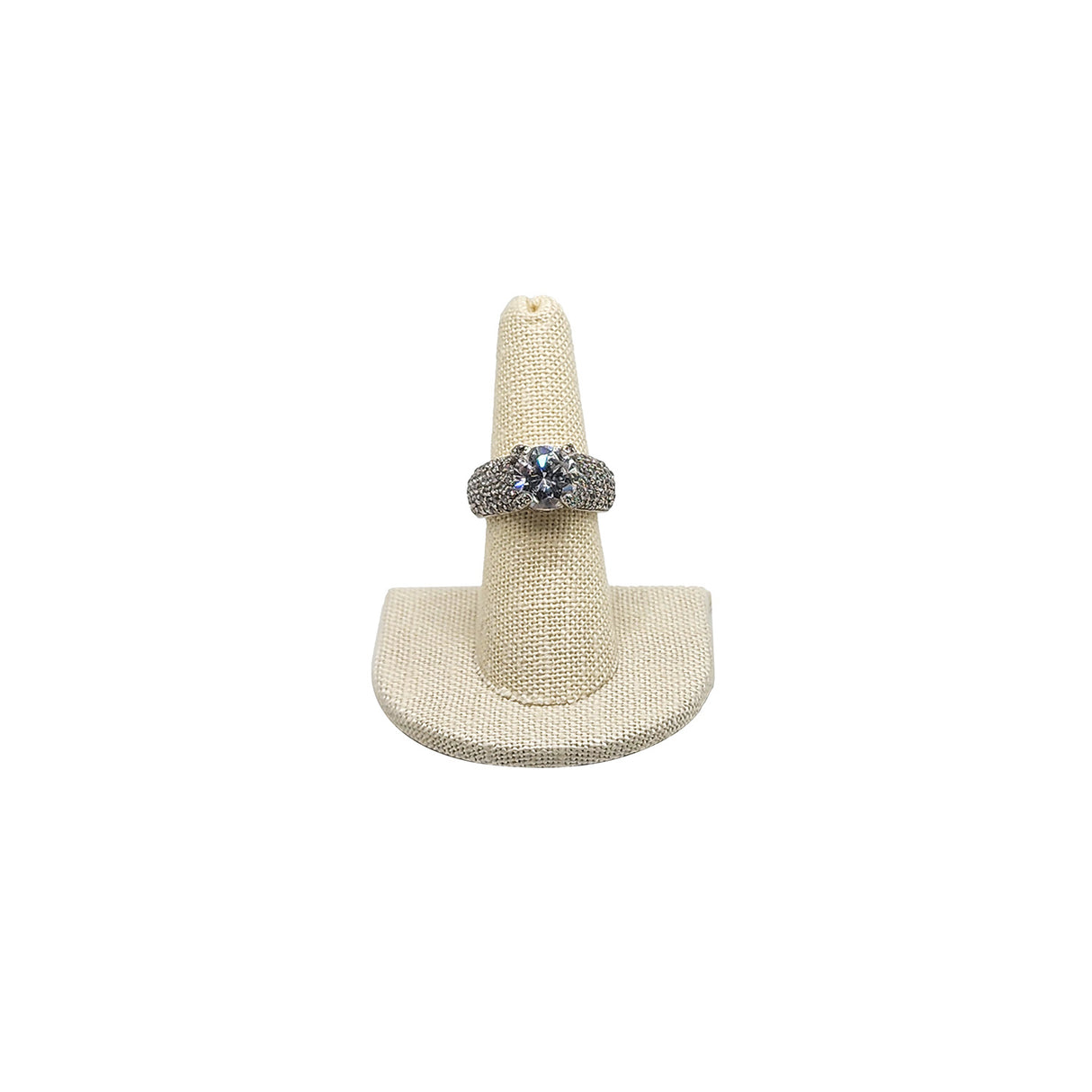 #RD-2441N Burlap Linen Ring Display