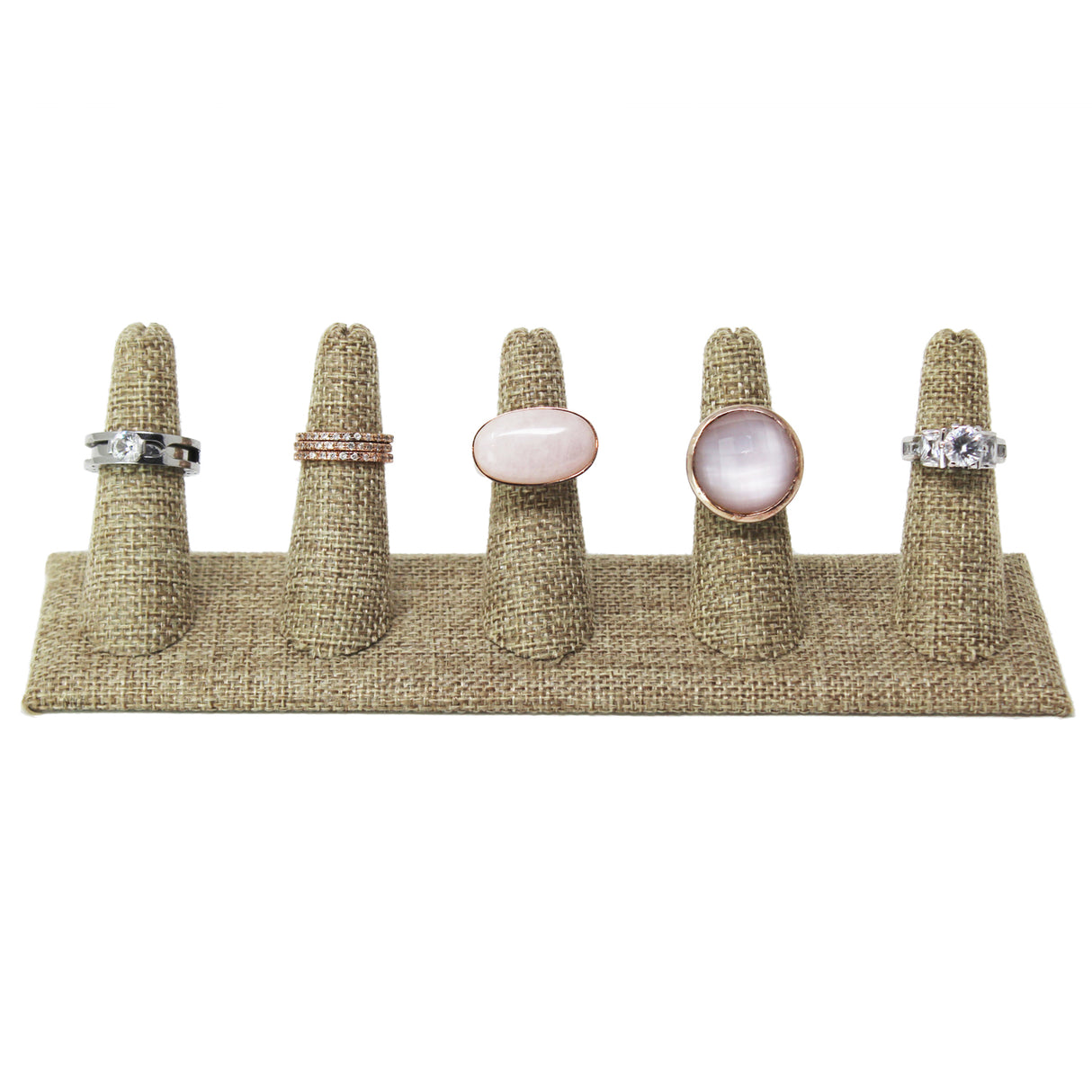 #RD-2455N-N3 Linen Ring Display, 5 Fingers
