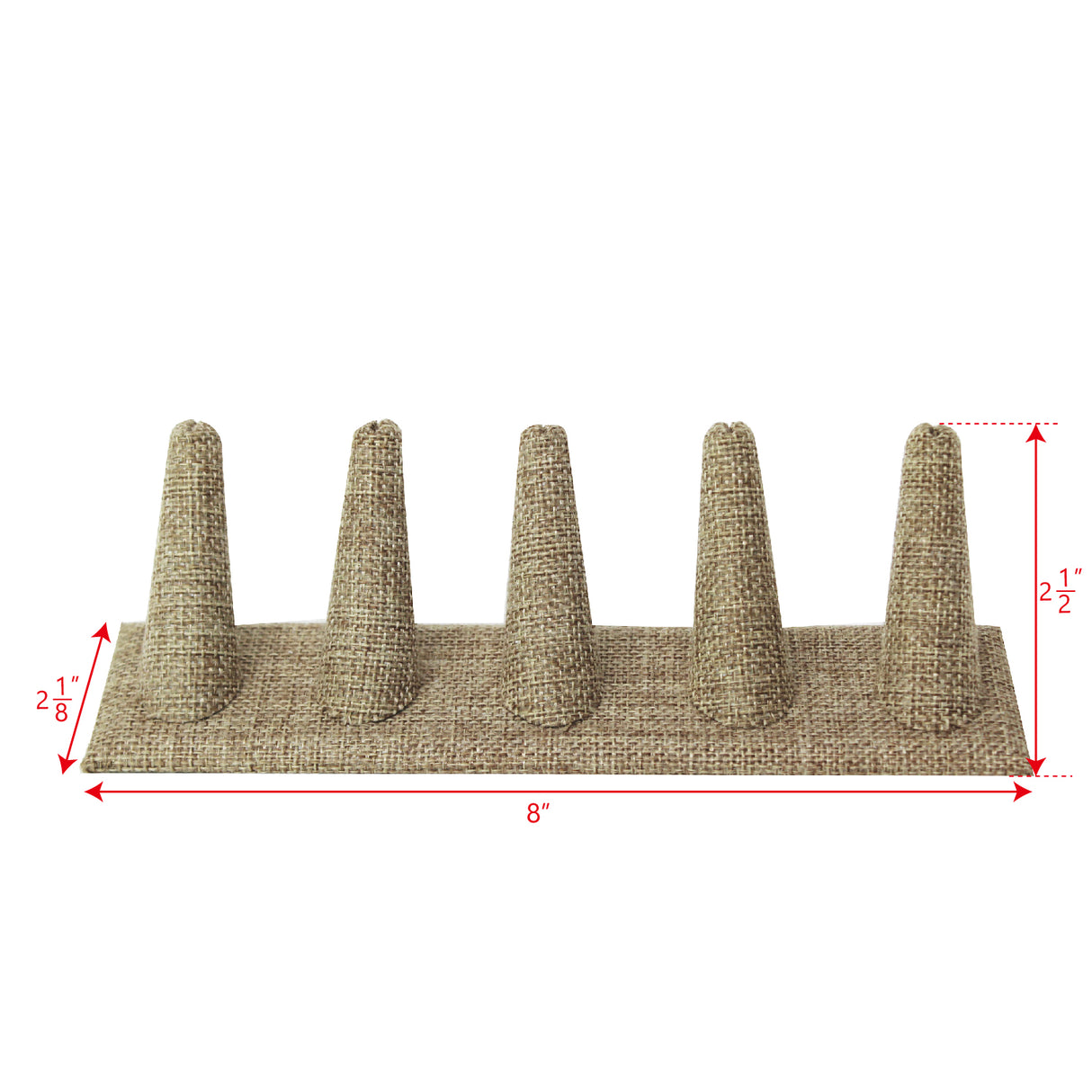 #RD-2455N-N3 Linen Ring Display, 5 Fingers