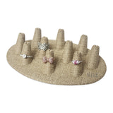 #RD-2460N-N3 Burlap Ring Display, 10 Rings