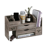 #SAT107 Adjustable Wooden Desktop Organizer Office Supplies Storage