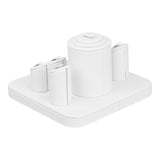 #SET101 White Faux Leather Ring Stand Holder Display 6-Pcs Set