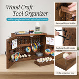 #TOOL8673BR Wood Jewelry Craft Pegboard Tool Organizer