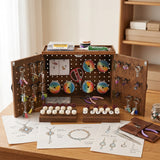 #TOOL8673BR Wood Jewelry Craft Pegboard Tool Organizer