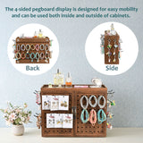 #TOOL8673BR Wood Jewelry Craft Pegboard Tool Organizer