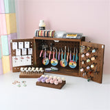 #TOOL8673BR Wood Jewelry Craft Pegboard Tool Organizer