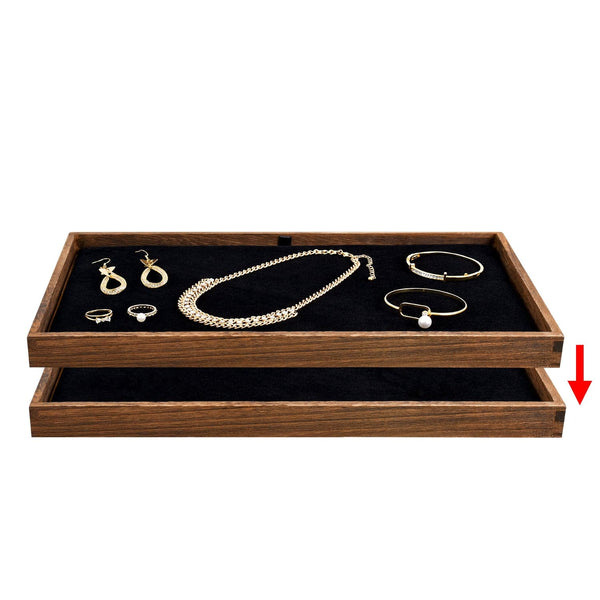  n/a Velvet Jewelry Storage Tray Display Jewel Holder Stand  Bracelet Necklace Ring Storage Box Showcase Drawer Jewelry Organizer  (Color: D) : Home & Kitchen