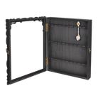 #WD1730 Wooden 30-Souvenir Spoon Display Case Cabinet with Tempered Glass