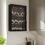 #WD1730 Wooden 30-Souvenir Spoon Display Case Cabinet with Tempered Glass