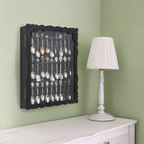 #WD1730 Wooden 30-Souvenir Spoon Display Case Cabinet with Tempered Glass