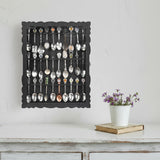 #WD1730 Wooden 30-Souvenir Spoon Display Case Cabinet with Tempered Glass