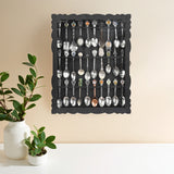 #WD1730 Wooden 30-Souvenir Spoon Display Case Cabinet with Tempered Glass