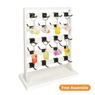 #WD2005 Wooden Jewelry earring rack display with 20 black hooks