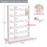 #WD2005 Wooden Hanger hook jewelry rack display with 20 white hooks