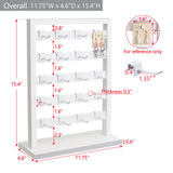 #WD2005 Wooden Hanger hook jewelry rack display with 20 white hooks