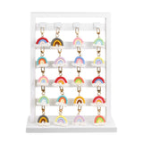 #WD2005 Wooden Hanger hook jewelry rack display with 20 white hooks