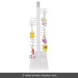 #WD2005 Wooden Hanger hook jewelry rack display with 20 white hooks