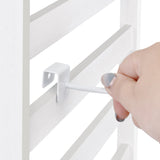 #WD2005 Wooden Hanger hook jewelry rack display with 20 white hooks